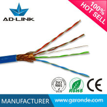 0,5 mm en cuivre intérieur PE / PVC CAT5E double câble blindé à paire torsadée cable lan